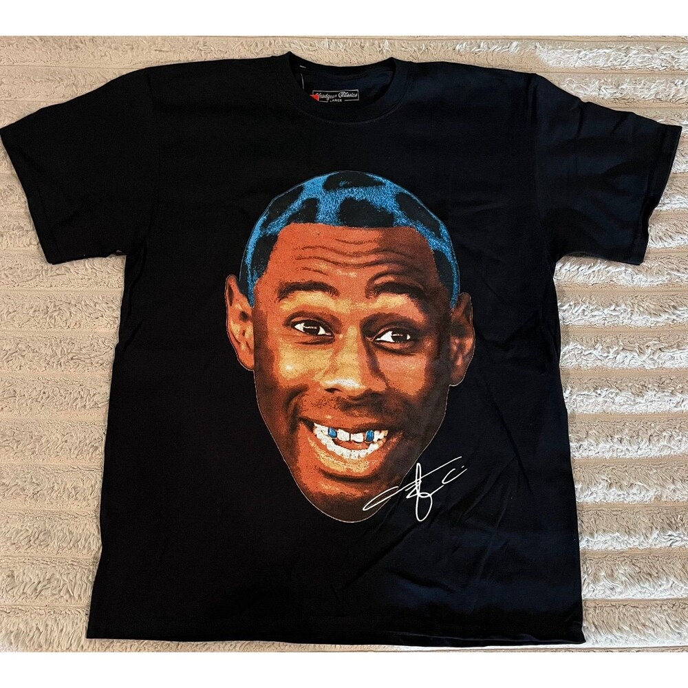Headgear Classics Tyler the Creator Inspired Face Graphic T-Shirt Black L NWT
